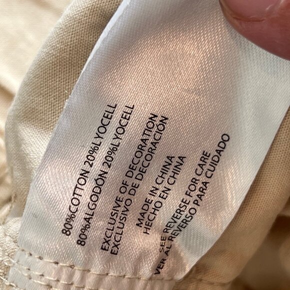 NWOT GAP Women Size XL Tan Beige Pull on Cotton Twill Cargo Pants - Picture 8 of 9